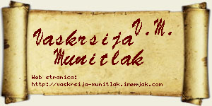 Vaskrsija Munitlak vizit kartica
